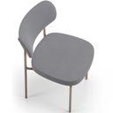 Ver imagem 3 de Cadeira Decorativa Sala de Jantar Melina Base Arena L02 Suede Cinza - Lyam Decor