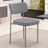 Cadeira Decorativa Sala de Jantar Melina Base Arena L02 Suede Cinza - Lyam Decor - 2