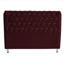 Ver imagem 1 de Cabeceira de Cama Box Londres King 195 Cm Suede Botão de Strass Bordo Eli Móveis e Decoração