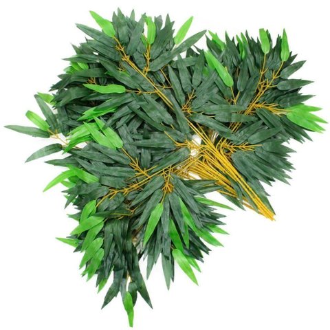 24 Galhos Decoração Arranjo de Bambu Artificial Planta 57cm