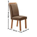 Ver imagem 3 de Mesa de Jantar Carolina 180cm Tampo MDF Vidro Canto Copo com 6 Cadeiras Lorena