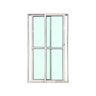 Porta Balcão 2 Folhas Vidro 210x120 Branco Linha 25 - 1