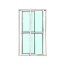 Ver imagem 1 de Porta Balcão 2 Folhas Vidro Alumínio Branco 210x120 Linha 25