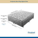 Ver imagem 3 de Conjunto Box Mola Ensacada Probel Sigma Plus King 193x50cm