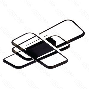 Plafon Led 70x45cm 78w 3000k 4000k 6000k 5850lm Bivolt Alumínio Preto e Silicone