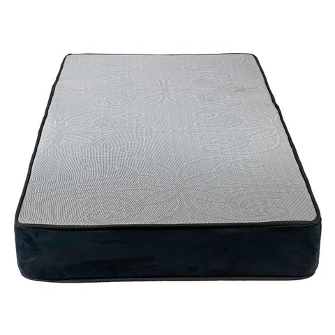 Colchão Solteiro D28 Cinza Bordado Ortopédico Conforto Ideal
