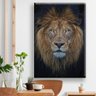 Quadro Decorativo Leão Borda Infinita em Canva 80 x 140cm 4/QUADROS LEÃO LEÃO 4 - 3