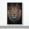 Quadro Decorativo Leão Borda Infinita em Canva 80 x 140cm 4/QUADROS LEÃO LEÃO 4 - 1