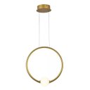 Ver imagem 1 de Pendente Redondo Dourado com Globo 45cm Led 30W 4000K Bivolt PARIS LUZ