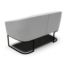 Ver imagem 5 de Sofá Namoradeira e 2 Poltronas Base Industrial Preto Stella Suede Cinza D03 - D'Rossi