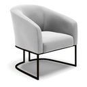 Ver imagem 4 de Sofá Namoradeira e 2 Poltronas Base Industrial Preto Stella Suede Cinza D03 - D'Rossi