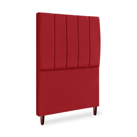 Cabeceira Cama Box Solteiro Queen Estofada Carla 100cm Suede:vermelho
