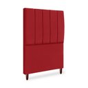 Ver imagem 1 de Cabeceira Cama Box Solteiro Queen Estofada Carla 100cm Suede:vermelho