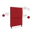 Ver imagem 3 de Cabeceira Cama Box Solteiro Queen Estofada Carla 100cm Suede:vermelho
