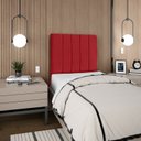 Ver imagem 2 de Cabeceira Cama Box Solteiro Queen Estofada Carla 100cm Suede:vermelho