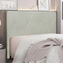 Ver imagem 4 de Cabeceira Cama Box Queen Aquilla 160Cm Veludo Branco Navajo