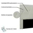 Ver imagem 3 de Cabeceira Cama Box Queen Aquilla 160Cm Veludo Branco Navajo