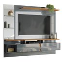Ver imagem 1 de Painel para Tv de até 55" 2 Portas Illume Cinza Perolizado/tauari Toque Bp