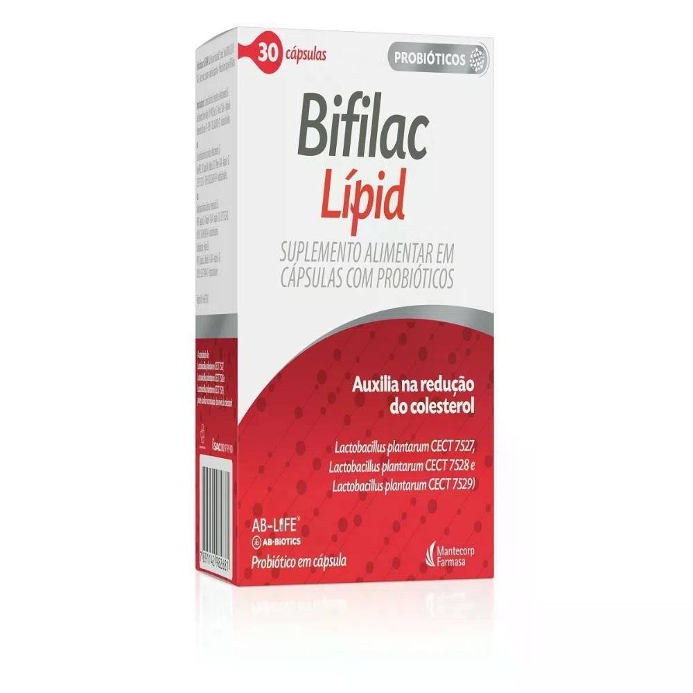 Suplemento Alimentar Probióticos Bifilac Lipid 30 Cápsulas