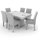 Ver imagem 1 de Conjunto de Mesa com 6 Cadeiras Talismã Dallas