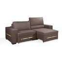 Ver imagem 2 de Sofá Retrátil e Reclinável 2.90m Estilo Estofados - Chayene com Softgel D33 Linho "marrom"