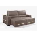 Ver imagem 3 de Sofá Retrátil e Reclinável 2.90m Estilo Estofados - Chayene com Softgel D33 Linho "marrom"
