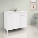 Ver imagem 1 de Balcão Armário Cozinha Área Serviço Multiuso Branco