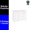 Ver imagem 4 de Balcão Armário Cozinha Área Serviço Multiuso Branco