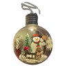 Bola Enfeite Arvore Natal Natalino Led Boneco de Neve Enfeite Decoraçao Iluminaçao Suave Ambiente Fe - 2