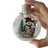 Bola Enfeite Arvore Natal Natalino Led Boneco de Neve Enfeite Decoraçao Iluminaçao Suave Ambiente Fe - 8