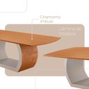 Ver imagem 4 de Mesa Ellis 180cm Tampo Laminado Canto Barril com 6 Cadeiras Munique