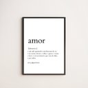 Ver imagem 1 de Quadro Decorativo Definição de Amor 45x34cm - com vidro:Madeira branca