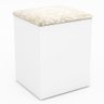 Puff Baú Pu2050 Branco/floral Pérola - Tecno Mobili - 1