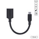 Ver imagem 1 de Adaptador Otg Micro Usb para Usb 2.0 15cm Preto Conexão com