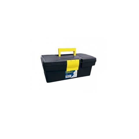 Caixa de Ferramentas de Plástico Simples 16’’ com Tampa e Alça para Transporte.