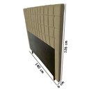 Ver imagem 2 de Cabeceira Estofada Paris 140 cm Para Cama Box Quarto Casal MV Estofados Suede Bege
