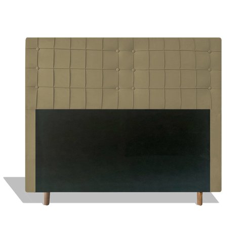 Cabeceira Estofada Paris 140 cm Para Cama Box Quarto Casal MV Estofados Suede Bege