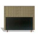 Ver imagem 1 de Cabeceira Estofada Paris 140 cm Para Cama Box Quarto Casal MV Estofados Suede Bege