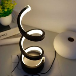 Abajur Luminária de Mesa Moderno Modelo Espiral Led Embutido com Dimmer Bivolt 110v / 220v - 9