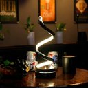 Ver imagem 2 de Abajur Luminária de Mesa Moderno Modelo Espiral Led Embutido com Dimmer Bivolt 110v / 220v
