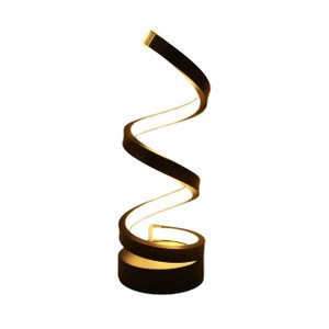 Abajur Luminária de Mesa Moderno Modelo Espiral Led Embutido com Dimmer Bivolt 110v / 220v