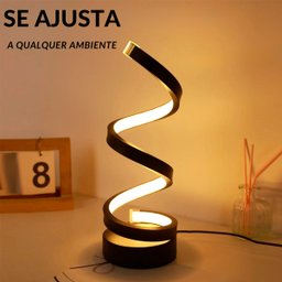Abajur Luminária de Mesa Moderno Modelo Espiral Led Embutido com Dimmer Bivolt 110v / 220v - 5