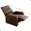 Ver imagem 3 de Poltrona Reclinável Nina para Sala Veludo Turkey com Espuma D23 Marrom Matrix