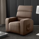 Ver imagem 1 de Poltrona Reclinável Nina para Sala Veludo Turkey com Espuma D23 Marrom Matrix