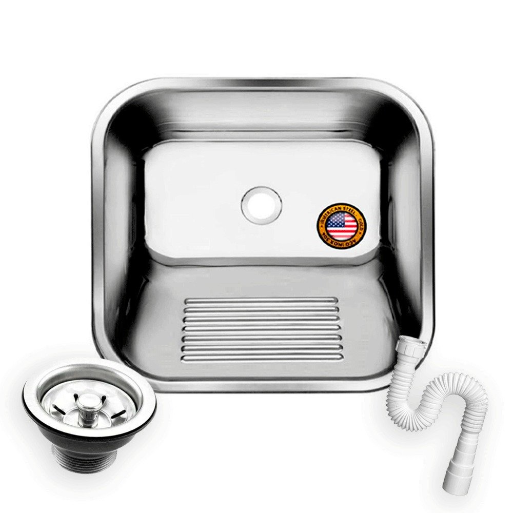 Tanque Inox AS 40x34 18 Litros Inox 304 + Válvula + SIFÃO