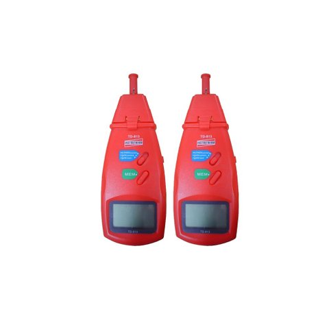 Kit 2 Tacômetro Digital Laser Faixa 0,5 a 19999 E Óptico 1,5 a 99999 Rpm Medidor Rotação Td-813 Port
