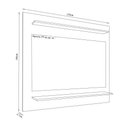 Ver imagem 4 de Painel para Tvs até 50 Linden Mdp/bp com 2 Prateleiras Branco G96 - Gran Belo