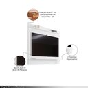 Ver imagem 3 de Painel para Tvs até 50 Linden Mdp/bp com 2 Prateleiras Branco G96 - Gran Belo