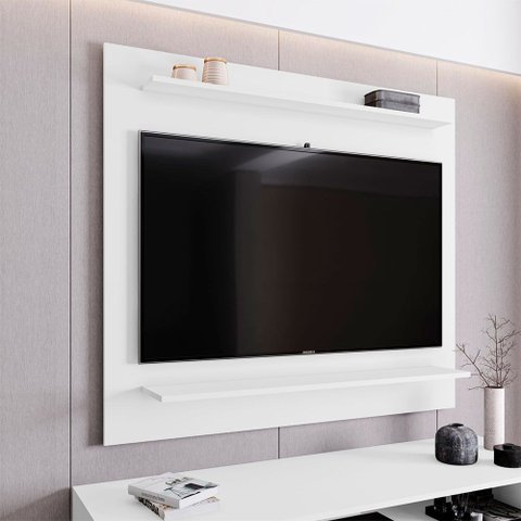 Painel para Tvs até 50 Linden Mdp/bp com 2 Prateleiras Branco G96 - Gran Belo