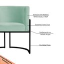 Ver imagem 6 de Kit 2 Poltronas Decorativa Sala de Estar Luana Base Preta Veludo Acqua - Montanaris Decor Md Montana